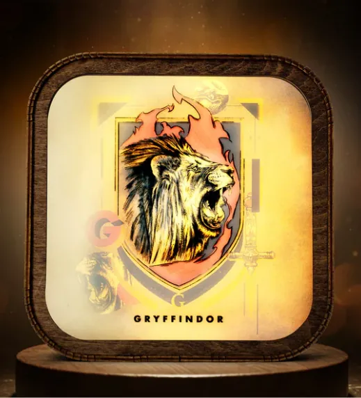 Wooden Acrylic Harry Potter Night Light Lion of Gryffindor
